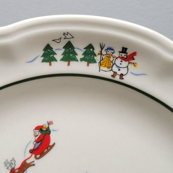 Pfaltzgraff Snow Village Luncheon Plate, Set of 2, c.1990s - Picture 5 of 11